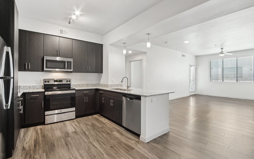 B2 - 2 bedroom floorplan layout with 2 bathrooms and 1145 square feet (Kitchen
)